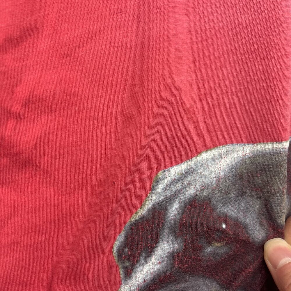 Vintage 90s Labrador Retriever Distressed Graphic Tee Dog Animal Red Men Read - Picture 8 of 16